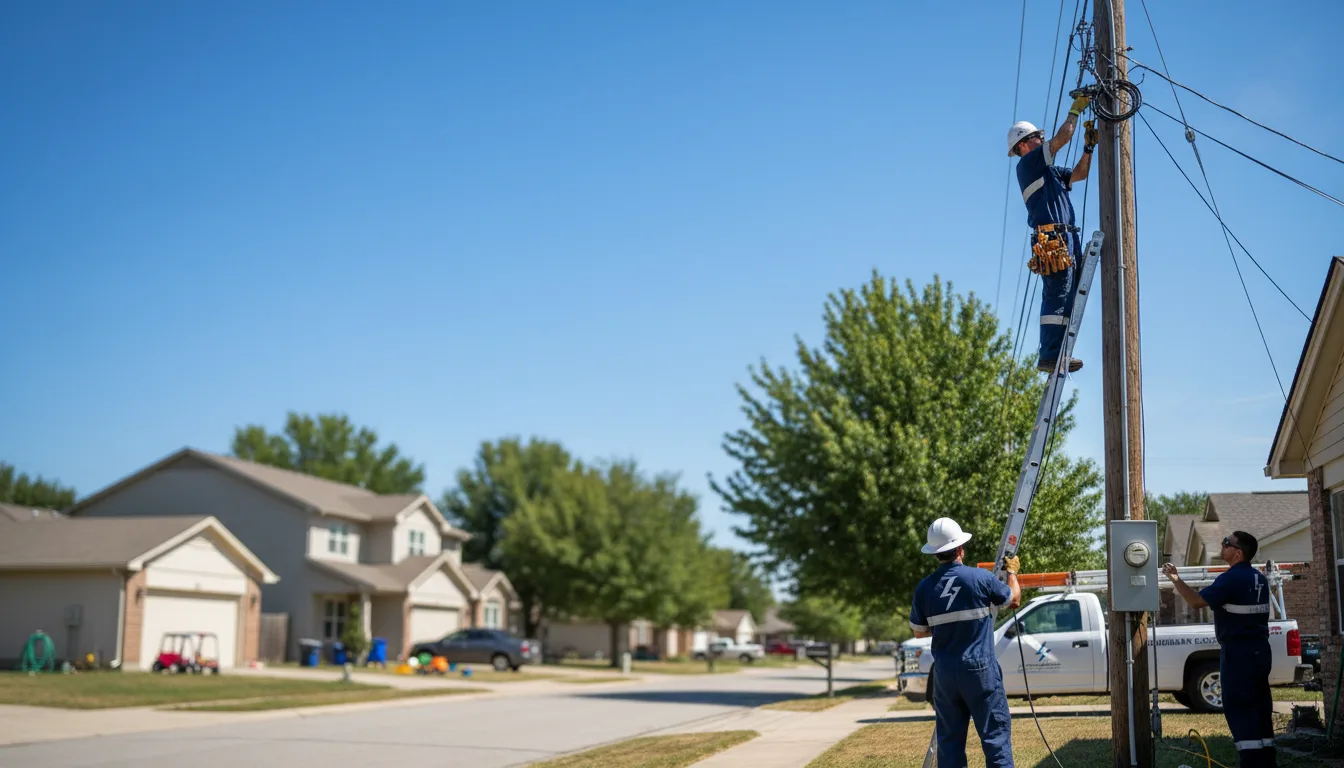 Residential electrician providing installation services in University Park, TX